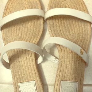 Tory Burch sandals white and tan size 9